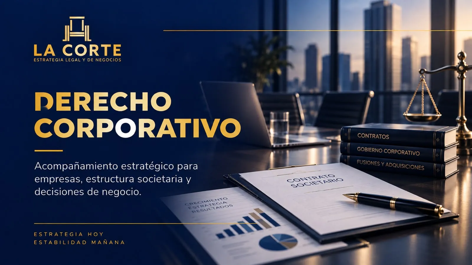 Socios cerrando un acuerdo societario en la oficina de la firma